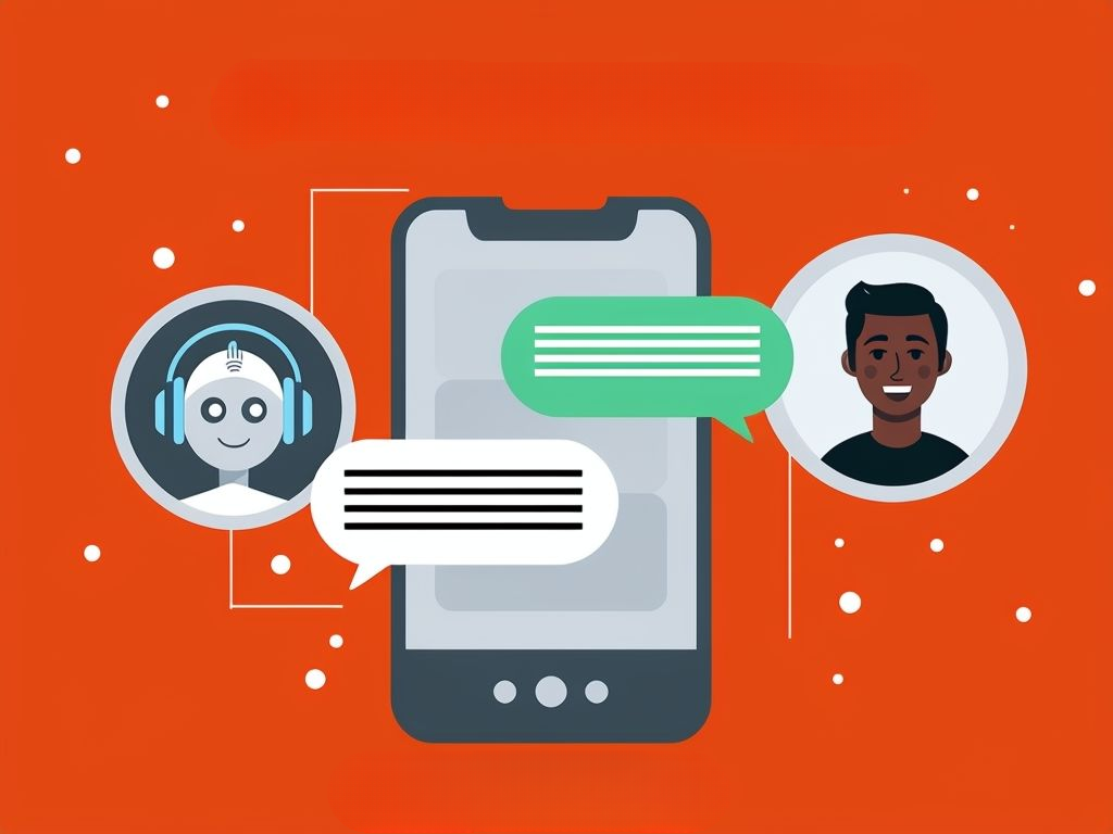 Vibrant Chatbot Concept Illustration With Modern Design Elements